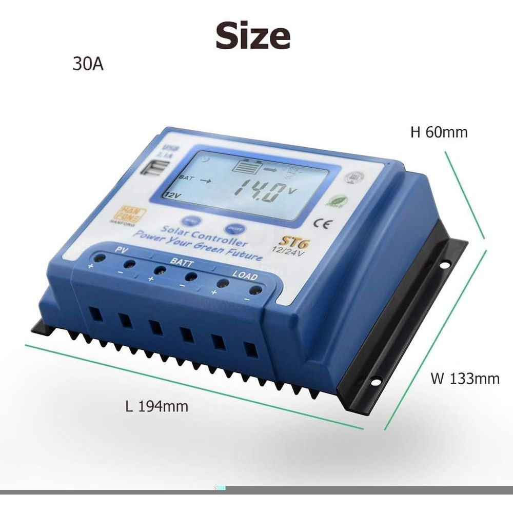 60A 태양광 충전 컨트롤러 12V/24V 자동 전압  - Solar Panel 리뷰 및 가격