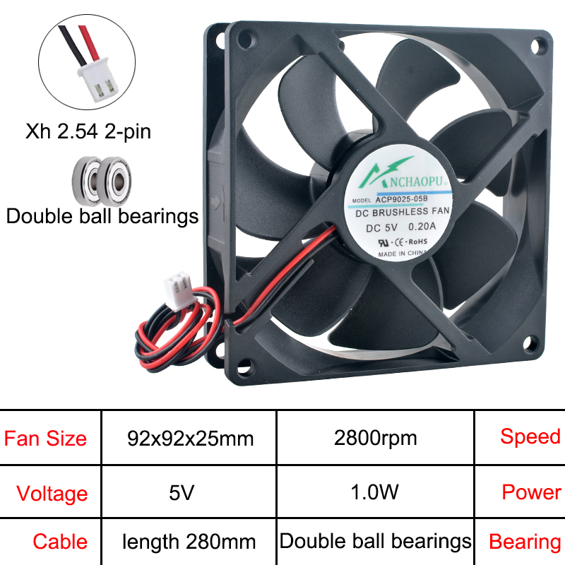 ACP9025 92x92x25mm 축 냉각 팬 DC5V - Power Inverter 리뷰 및 가격