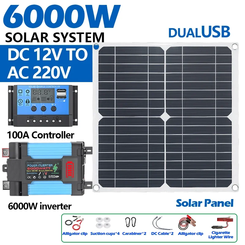 6000W 태양광 키트는 200W 태양광 패널과 컨트롤 - Solar Panel 200W 리뷰 및 가격