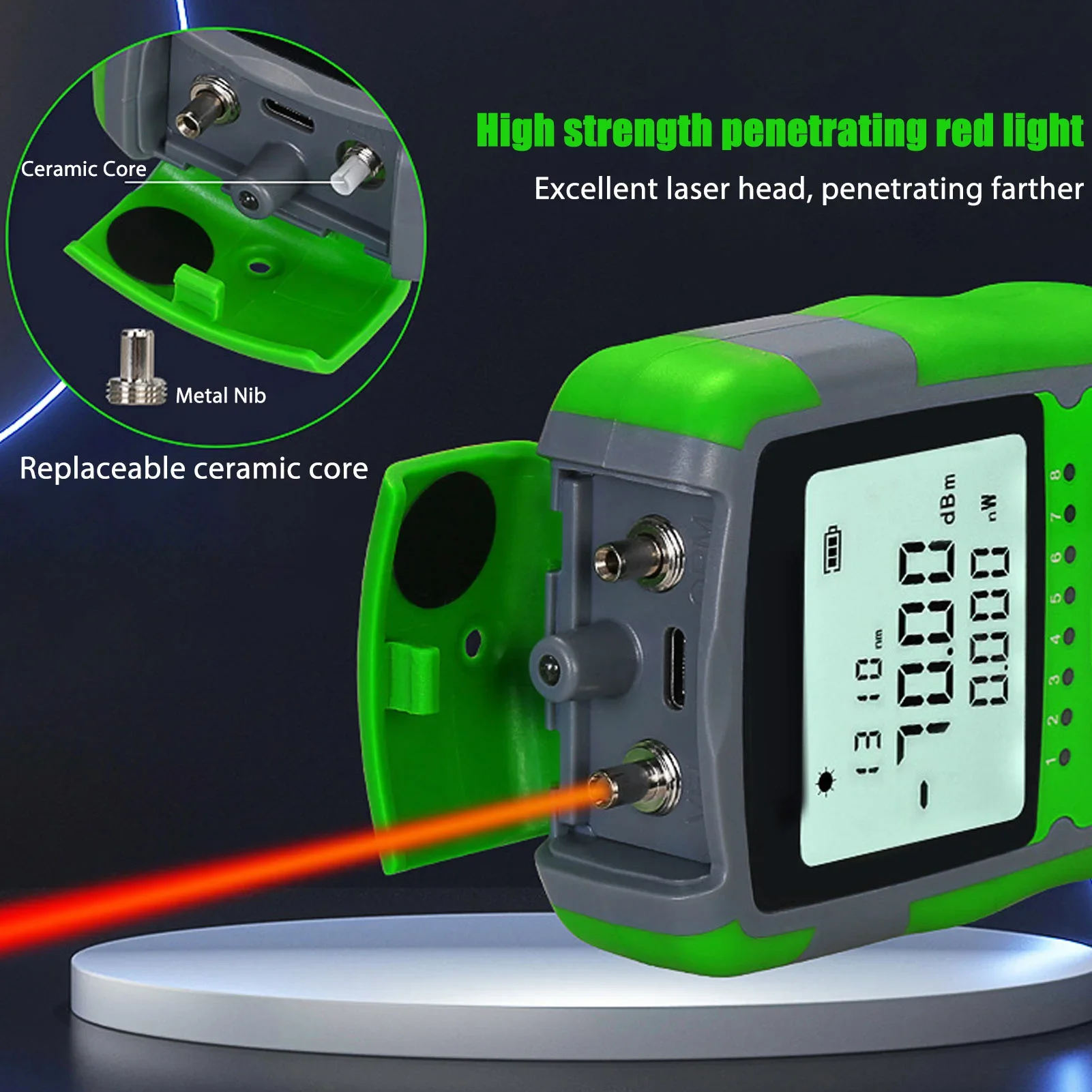 USB 충전 케이블이 포함된 적색광 광케이블 파워 테스 - Energy Monitor Meter 리뷰 및 가격