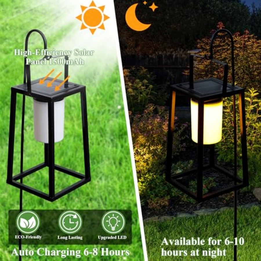 5인치 높이 야외용 태양광 랜턴 휴대용 밝기 조절 LE - Solar Lamp 리뷰 및 가격