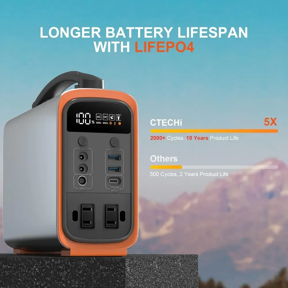 320Wh Lifepo4 휴대용 발전소, 캠핑, 여행, - Solar Generator 리뷰 및 가격